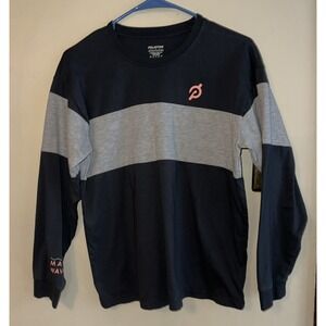 Peloton Venice Long Sleeve Shirt Color Block Logo Make Waves Size Small